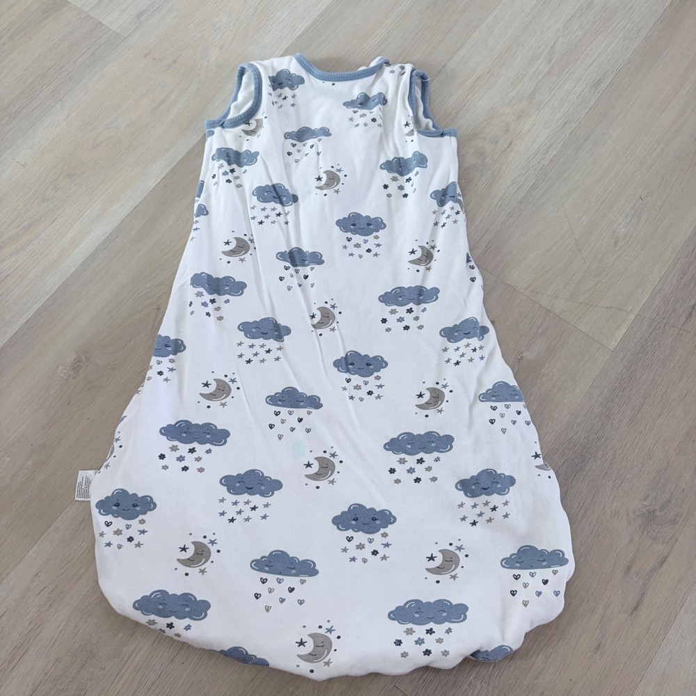 Yoefoss Baby Sleep Sack 6-12 Months Blue Cloud Moon Minky Lined SS-M-006-M - Picture 2 of 11